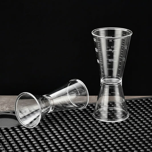 Jigger Dosatore per Cocktail – Misurino in Plastica Trasparente 10-20cc / 20-40cc