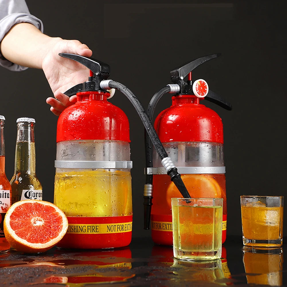 Dispenser per Vino e Cocktail a Forma di Estintore — 1,5L, Idea Regalo Originale per Feste