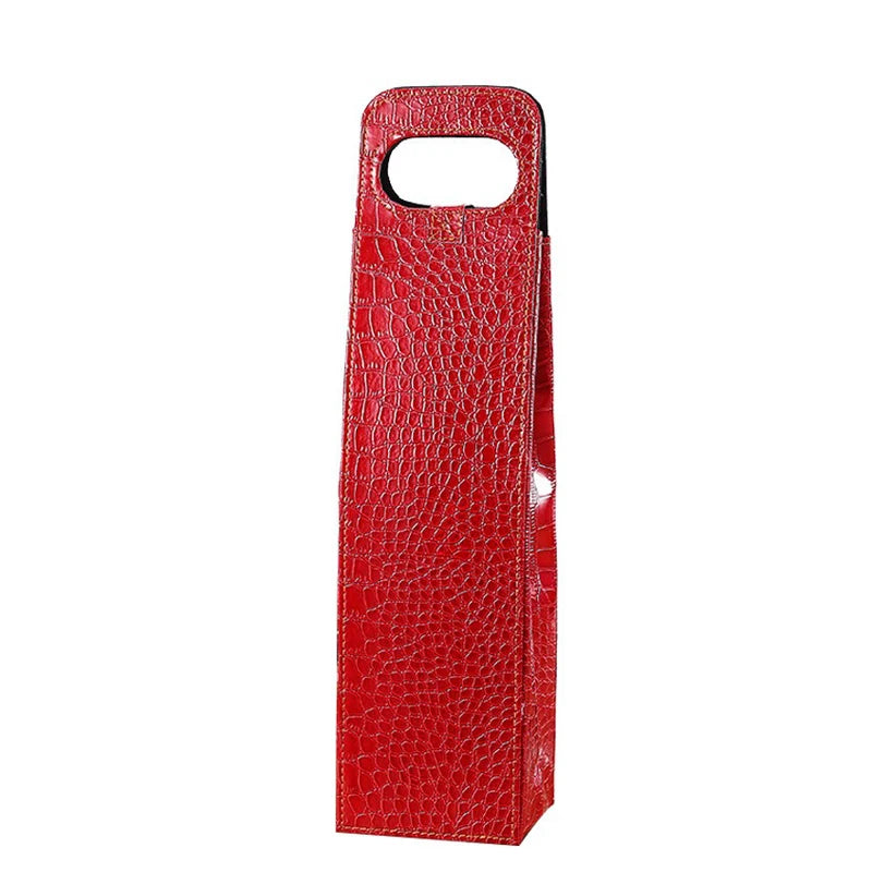 Borsa Regalo per Vino in Pelle PU | Elegante Porta Bottiglia per 1 o 2 Bottiglie