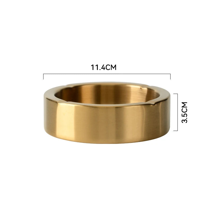 Posacenere in Acciaio Inox – Antivento, Resistente agli Urti, Design Moderno