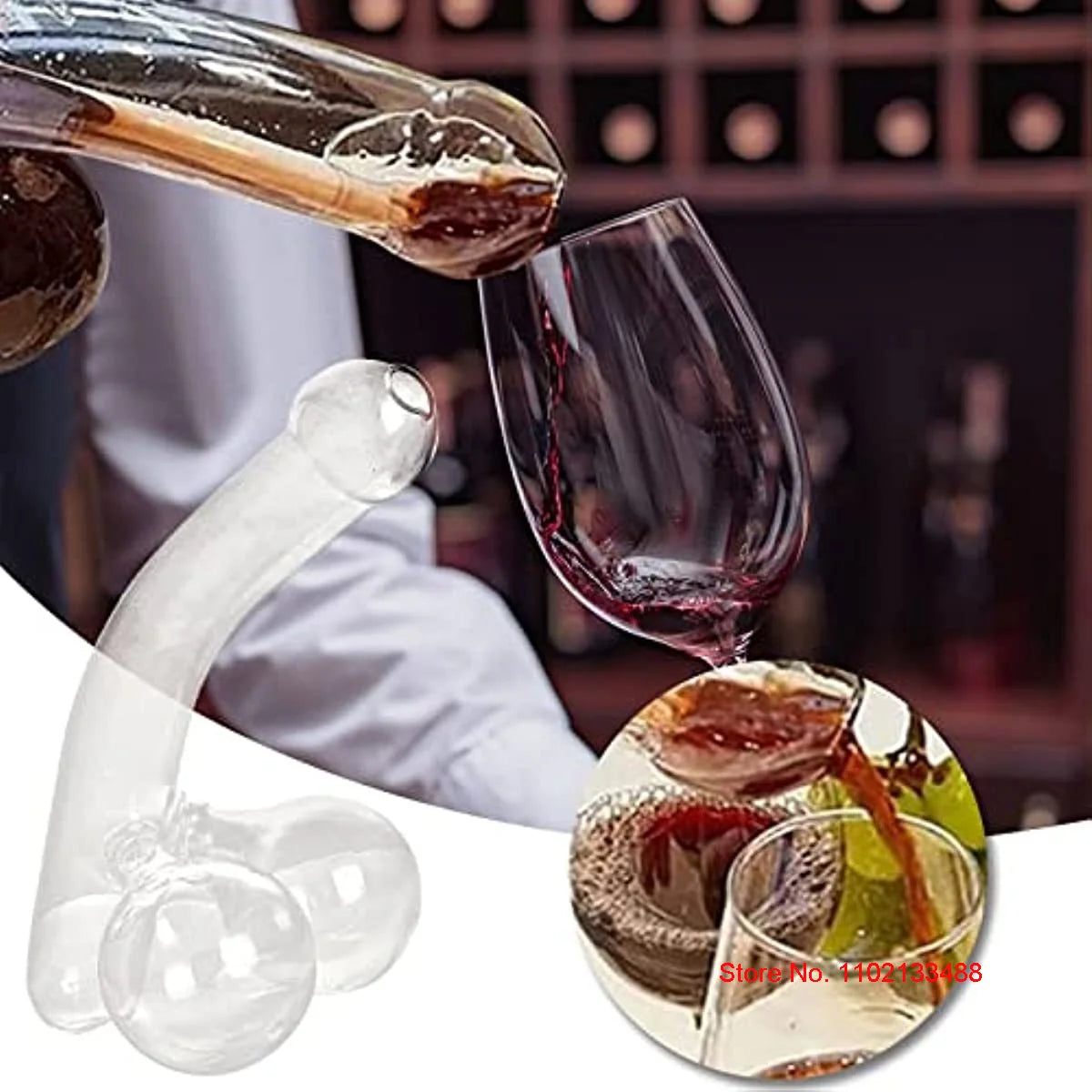 Set Decanter Creativo mit Gläsern — Originaler Spender für Whisky, Cocktails und Wein