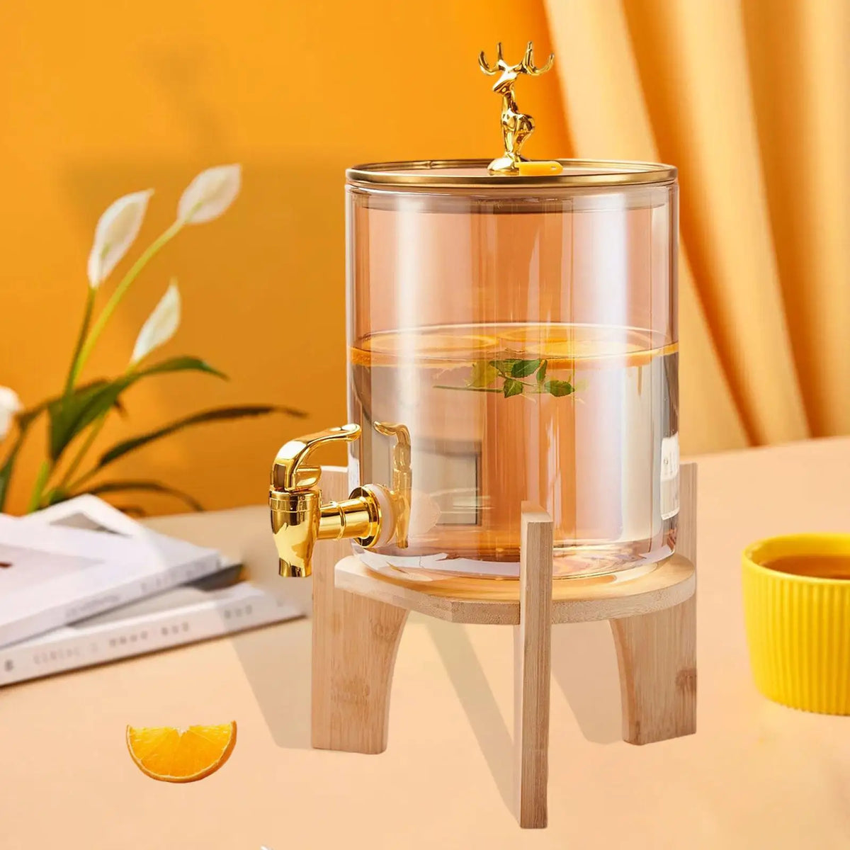 Dispenser per Bevande in Vetro con Rubinetto e Stand – 3,6L