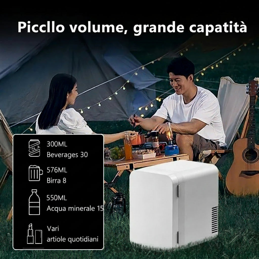 Mini Frigo Portatile 7,5L – 12V/220V per Auto, Ufficio e Degustazioni