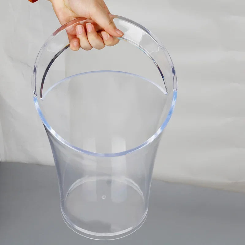 Secchiello Champagne Trasparente in Acrilico – Porta Bottiglia Rotondo 3L