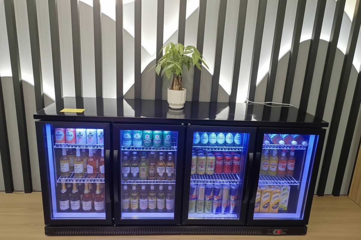 Frigorifero Vetrina Luma per Vini e Birre — Sottobanco Commerciale in Acciaio Inox