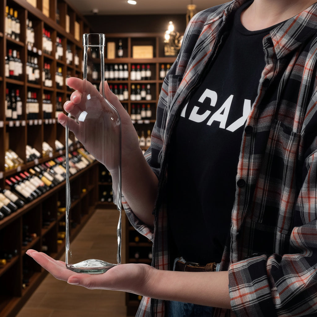 Bottiglie da Vino KADAX 750ml in Vetro Bianco — Confezione da 10 Pezzi