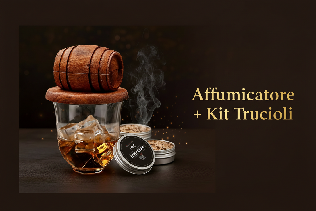Affumicatore e Kit Trucioli per whiskey - Stivale DiVino