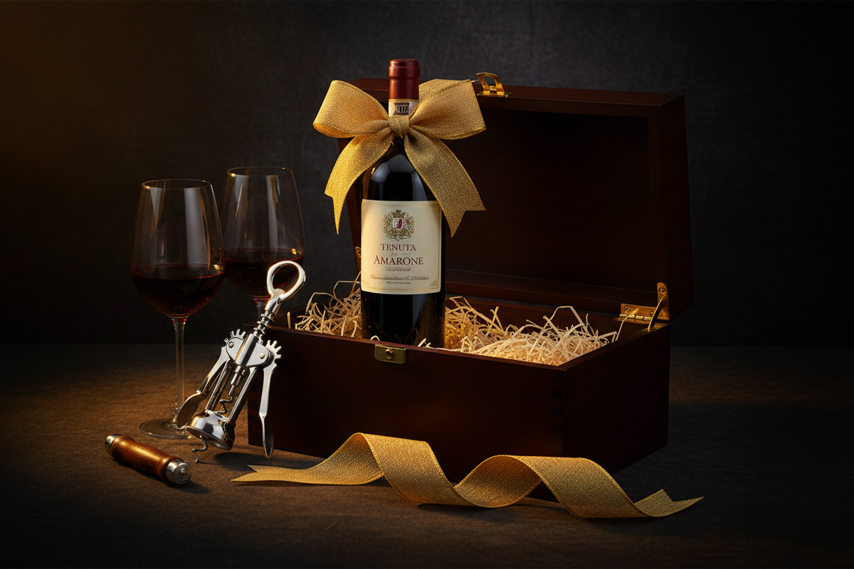 Set regalo portabottiglie con accessori 