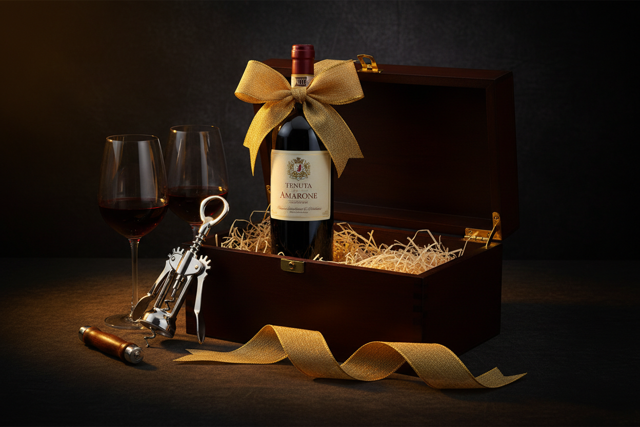 Set regalo portabottiglie con accessori 
