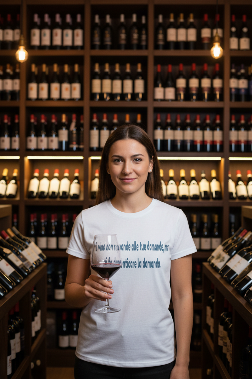 T-Shirt Unisex Organica Personalizzata – Cotone Bio per Wine Lover