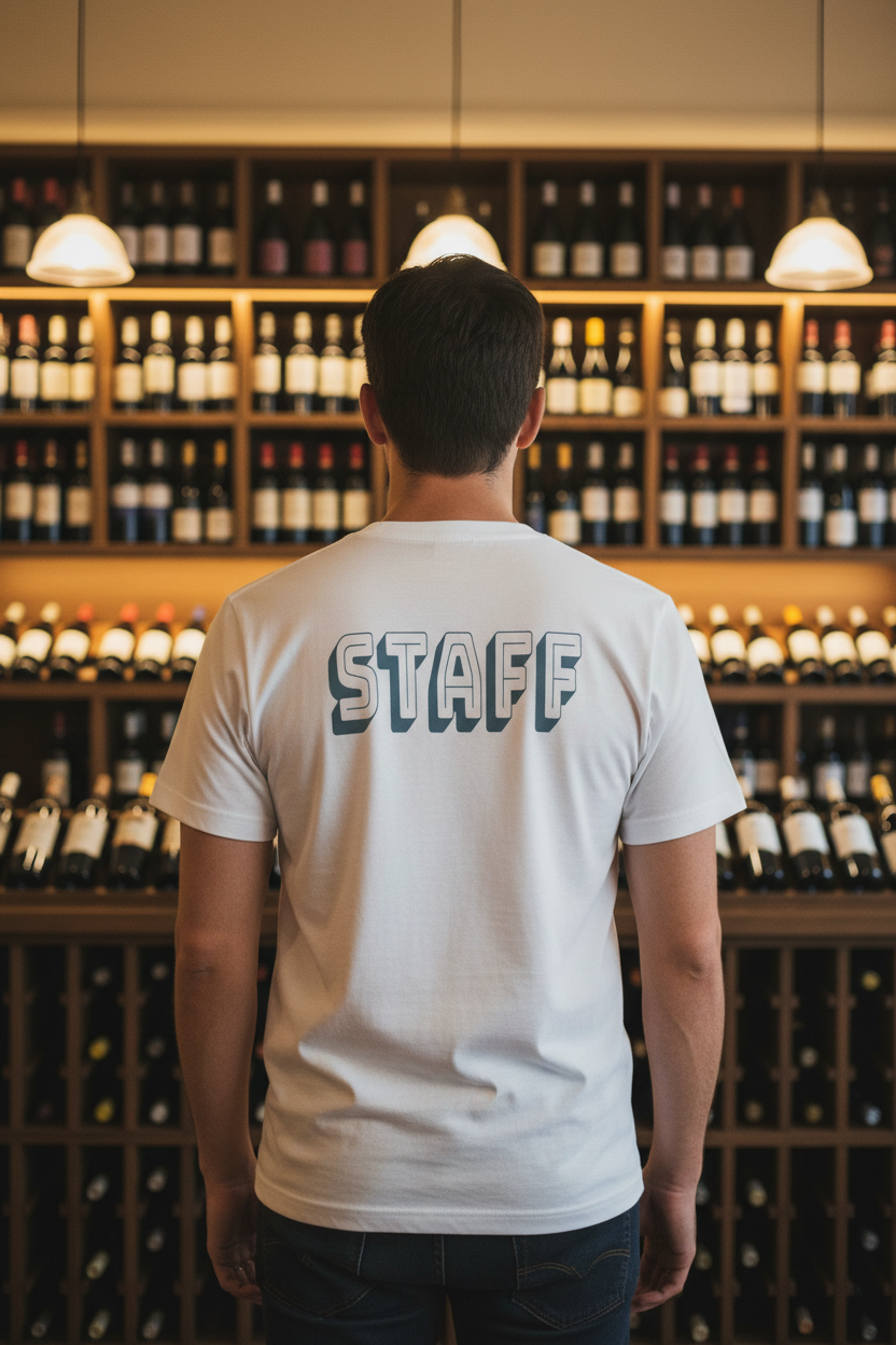 T-Shirt Unisex Personalizzata – Stampa Logo per Bar, Cantina ed Eventi