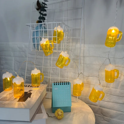 Luci LED a Forma di Birra – Stringa Decorativa per Bar, KTV e Party