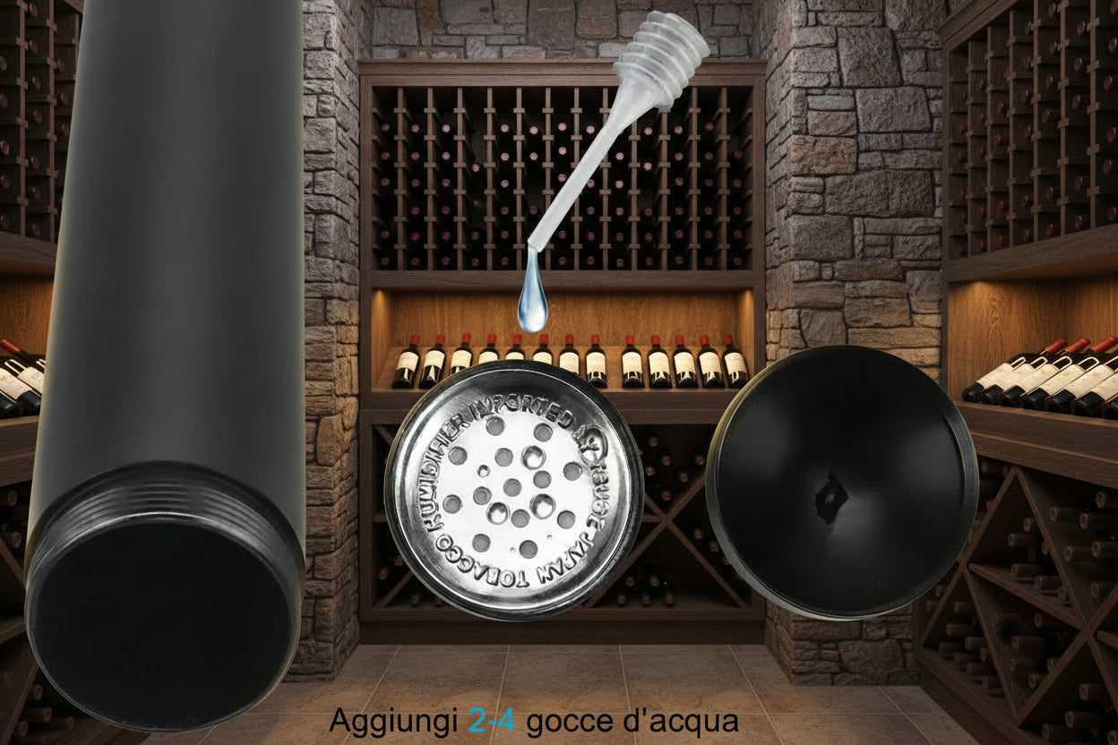 Portasigari in Alluminio | Tubo Umidificatore Personalizzabile
