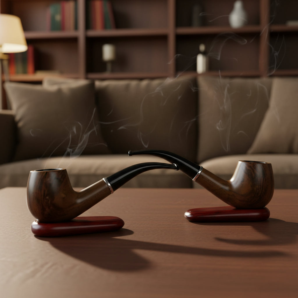 Pipa Classica in Resina Effetto Legno — Filtro Lungo con Boccaglio