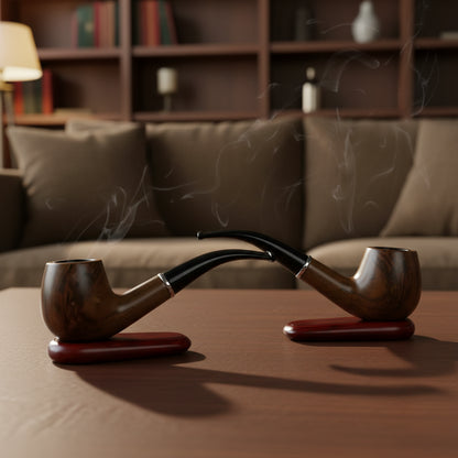 Pipa Classica in Resina Effetto Legno — Filtro Lungo con Boccaglio