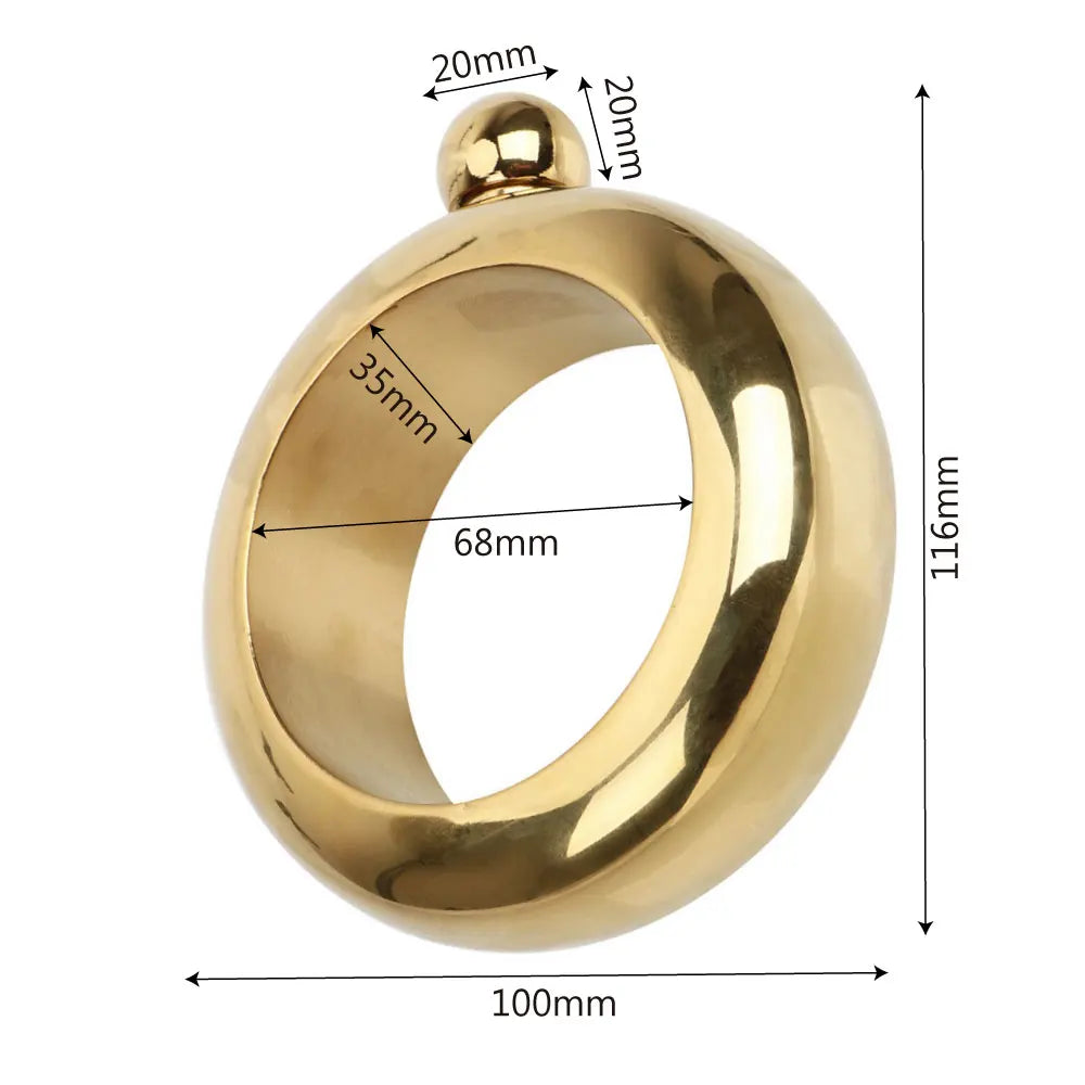 Bracciale Borraccia da 100ml — Porta Vino da Polso per Feste e Degustazioni