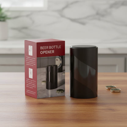 Apribottiglie magnetico portatile automatico con raccoglitore di tappi, ideale per picnic, campeggio, barbecue e viaggi, senza danneggiare il tappo.
