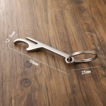 Apribottiglie per vino in acciaio inossidabile, apribottiglie per birra con portachiavi, mini apribottiglie in metallo, leggero e multifunzionale, regalo per uomo.