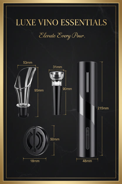 Apribottiglie Elettrico da Tavolo — Stappatore Automatico, Idea Regalo per Amanti del Vino