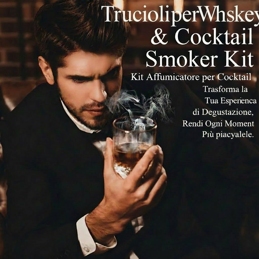 Trucioli di Legno per Affumicatore Cocktail | 6 Aromi Naturali | Smoke Kit Whiskey & Barware