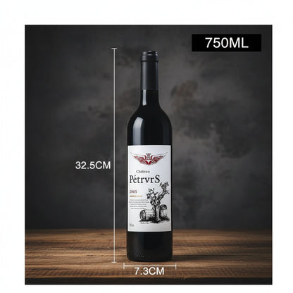 Bottiglia per Vino Vuota da 750ml, Stile Arenaria Opaca, Ideale per Hotel e Ristoranti