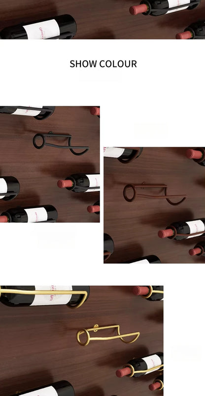 Portabottiglie da Parete in Metallo — Espositore Murale Moderno per Vino