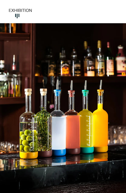 Graduierte Barflasche 800ml — professionelles Zubehör für Cocktails und Wein