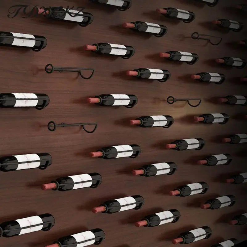 Portabottiglie da Parete Industriale — Espositore Vino in Ferro per Casa e Cantina