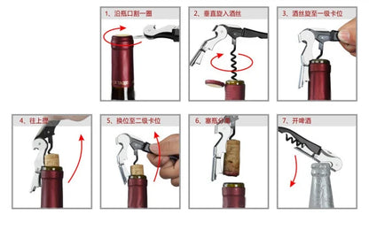 Cavatappi Sommelier a Doppio Snodo — Apribottiglie Professionale per Vino e Birra