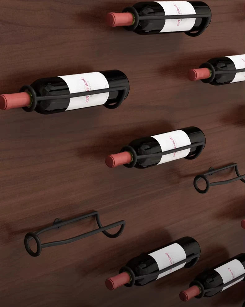 Portabottiglie da Parete in Metallo — Espositore Murale Moderno per Vino