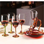 Bottiglia di vino in vetro, decanter