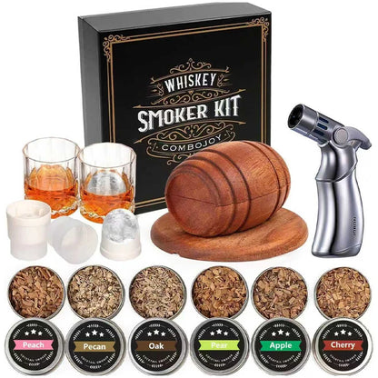 Cocktail Smoker Set in Legno – Kit Affumicatore per Whiskey e Spirits