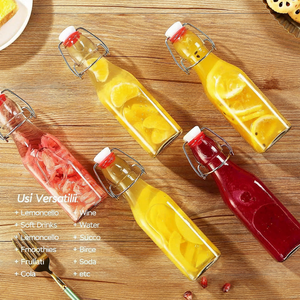 Mini Bottiglie di Vetro con Chiusura Ermetica 8oz — EliteHMX per Conserve e Liquori