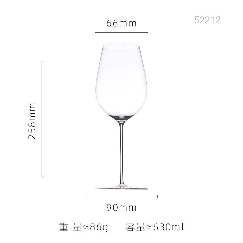Calice da Degustazione Borgogna — Cristallo Ultrasottile, Stelo Fine