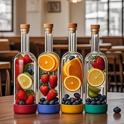 Graduierte Barflasche 800ml — professionelles Zubehör für Cocktails und Wein