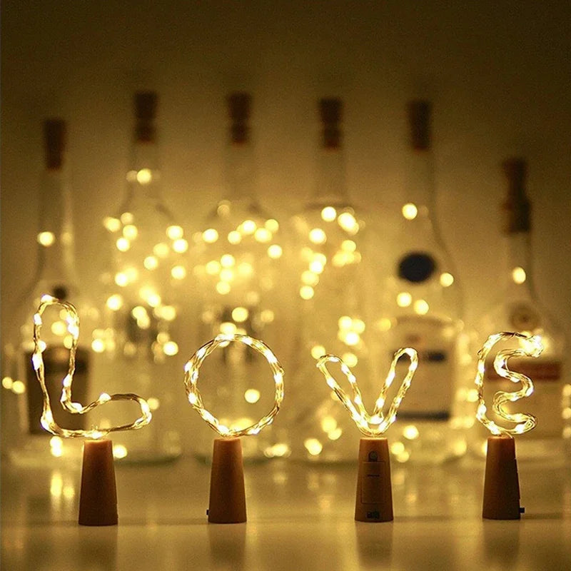 Luci LED tappo bottiglia vino – filo luminoso decorativo