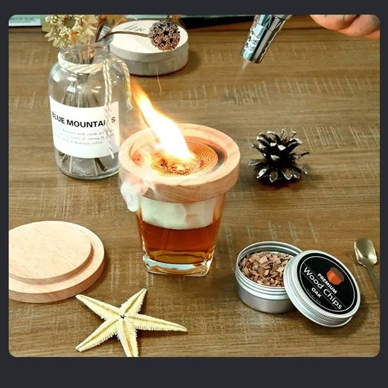 Cocktail Smoker Set in Legno – Kit Affumicatore per Whiskey e Spirits