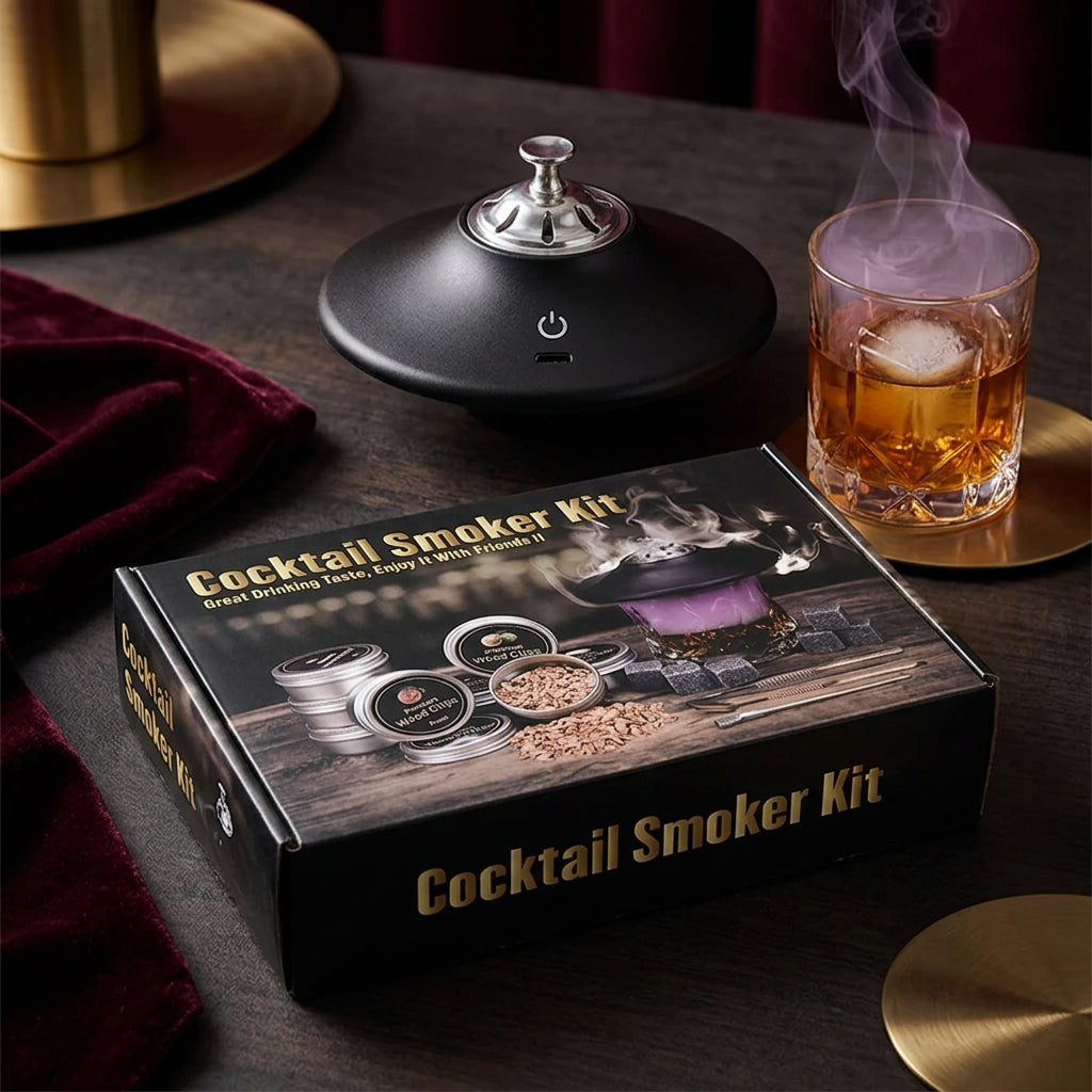 Kit affumicatore elettrico ricaricabile per whisky e cocktail