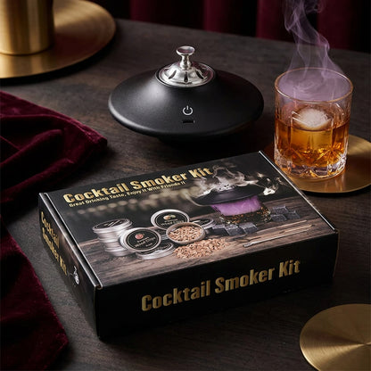 Kit affumicatore elettrico ricaricabile per whisky e cocktail
