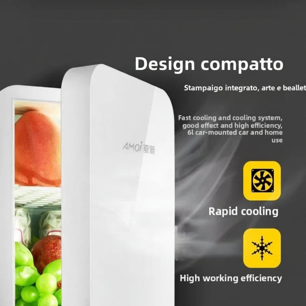 Mini Frigo Portatile 7,5L – 12V/220V per Auto, Ufficio e Degustazioni