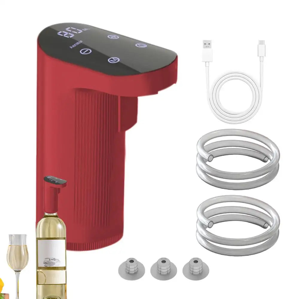 Elektrischer Dekanter für Wein und Whisky — Automatischer USB-Aerator mit 3 Korken