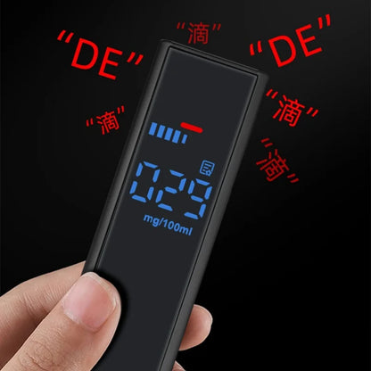 Wiederaufladbarer elektronischer Alkoholtester mit LCD-Display — CE-zertifiziert, Batterien inklusive
