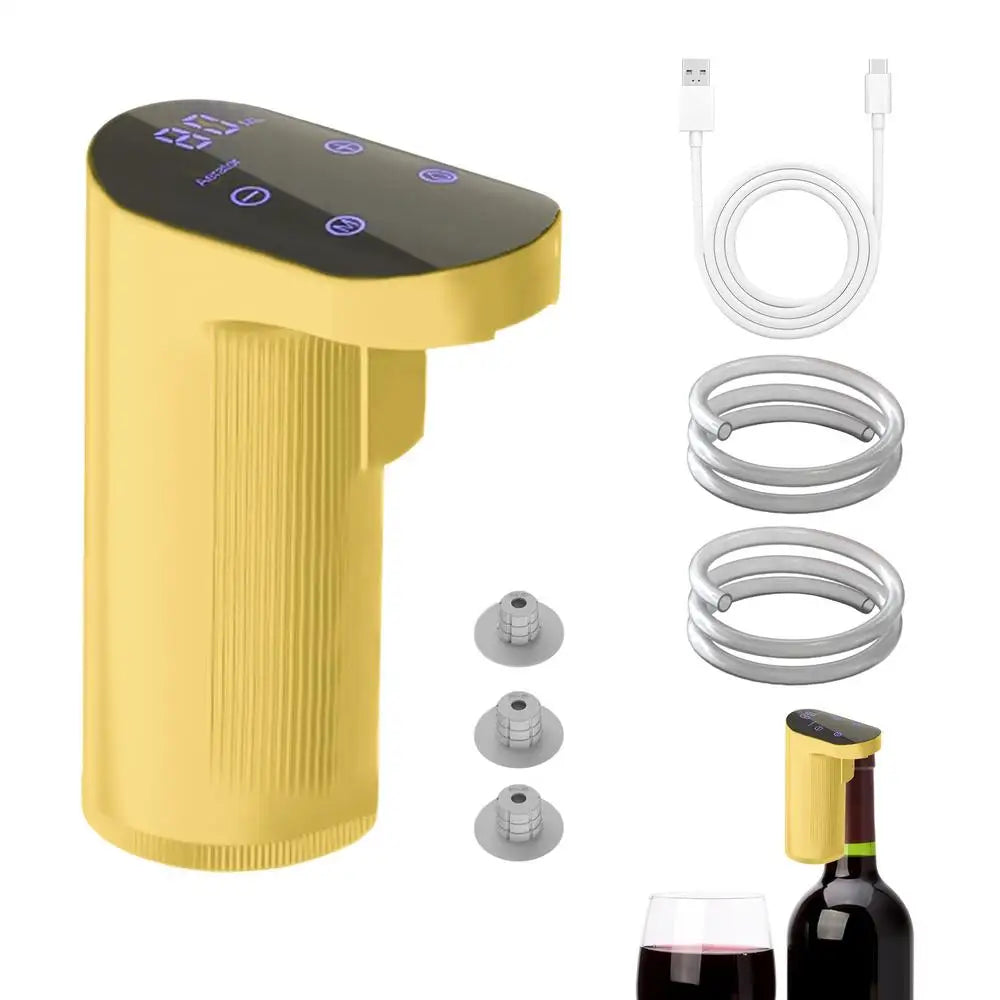 Elektrischer Dekanter für Wein und Whisky — Automatischer USB-Aerator mit 3 Korken