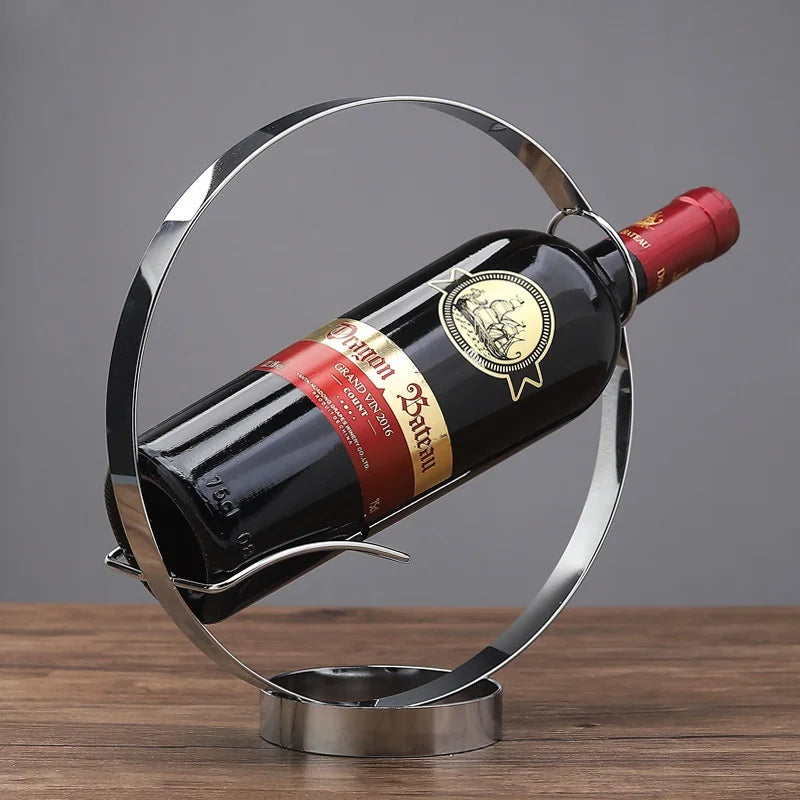 Portabottiglie Retrò in Ferro — Espositore Vintage per Vino da Casa e Bar