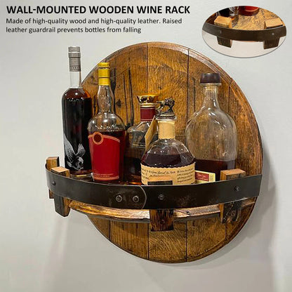 Portabottiglie da Parete in Legno — Espositore Vino Murale per Casa e Cantina
