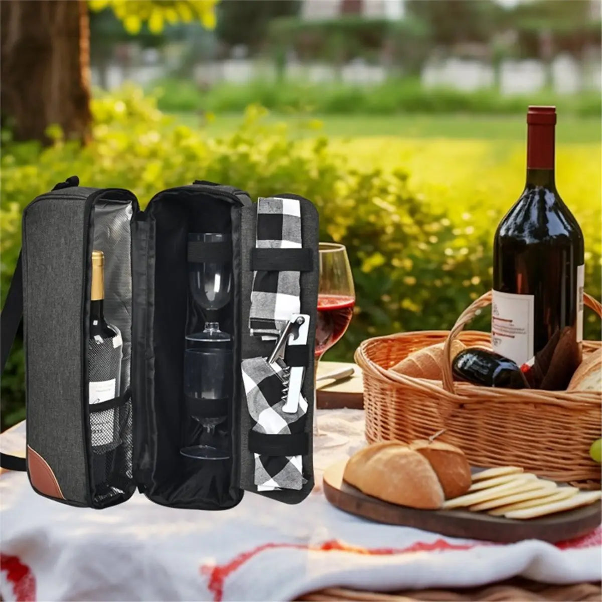 Borsa Termica Porta Bottiglia di Vino – Isolata per Picnic e Viaggi