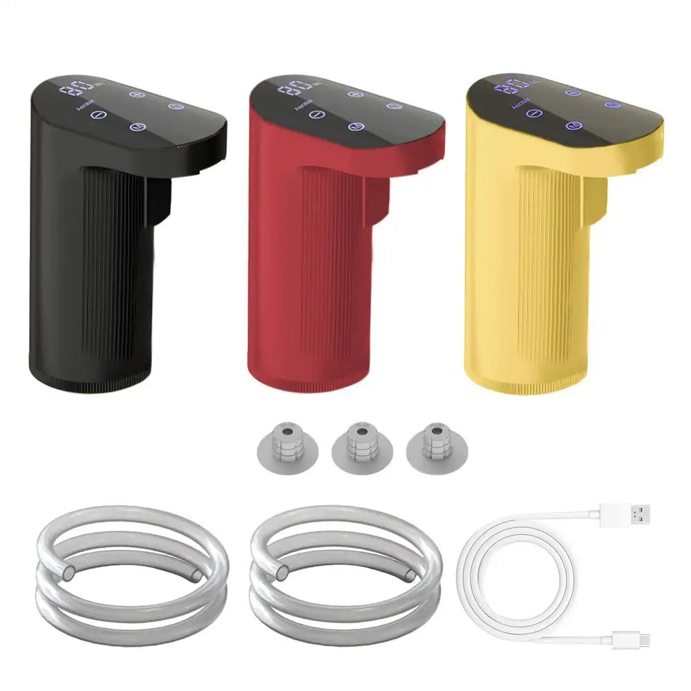 Elektrischer Dekanter für Wein und Whisky — Automatischer USB-Aerator mit 3 Korken