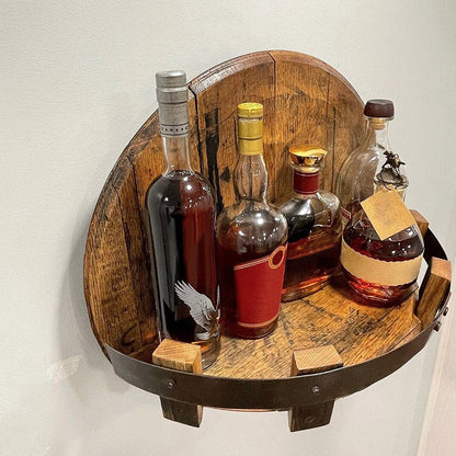 Portabottiglie da Parete in Legno — Espositore Vino Murale per Casa e Cantina