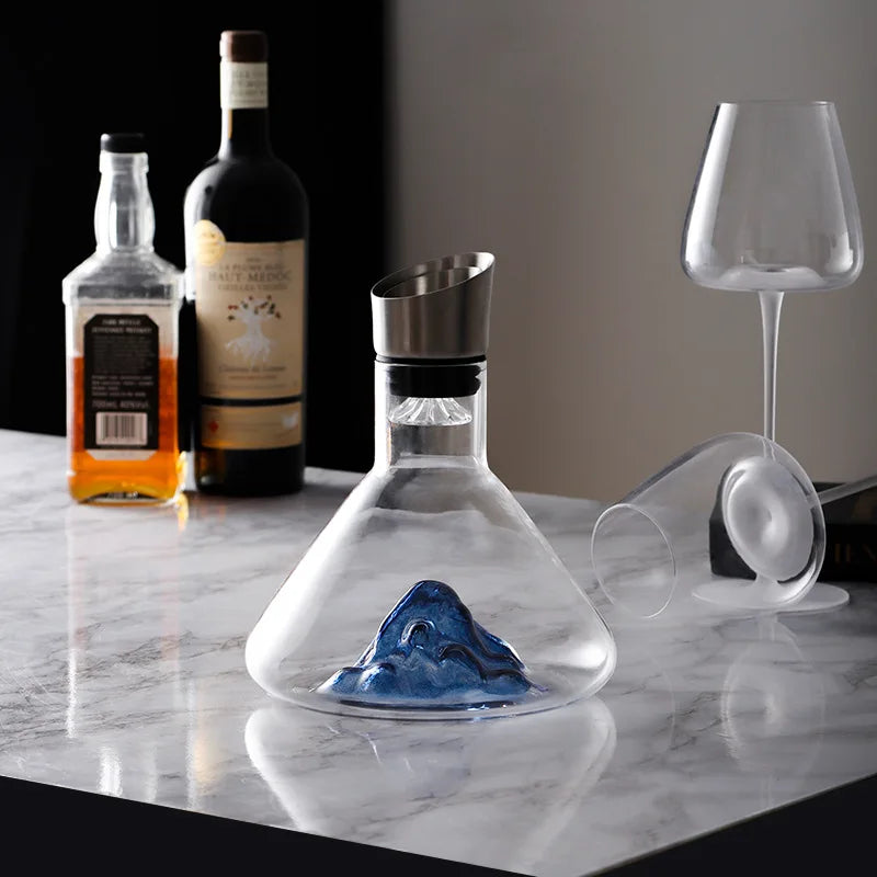 Dekanter Iceberg 1,5L — Mundgeblasenes Kristall mit integriertem Luftbelüfter