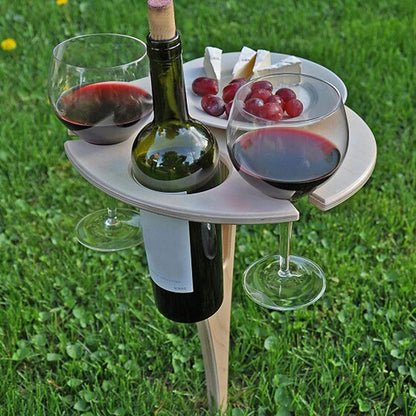 Serviertisch aus Holz — Wein- und Zubehörtablett für Zuhause und Bar